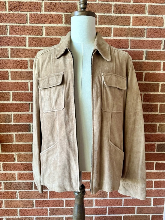 Cole Haan Other - Cole Haan Beige Field Jacket Zip Closure Flap Pockets Heavyweight Men's L